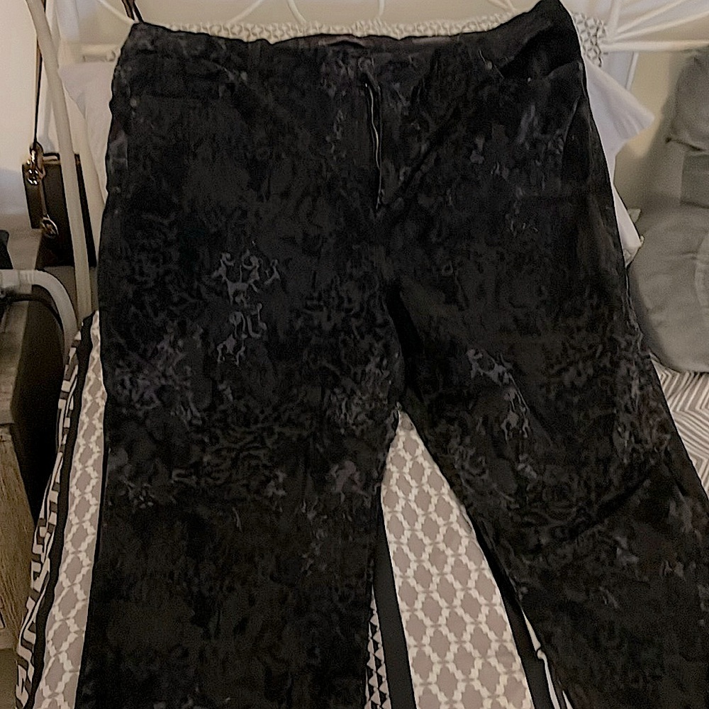 Black with gray through out the jeans